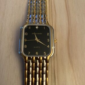 pierre cardin Unisex Two Tone Tank Watch New Battery